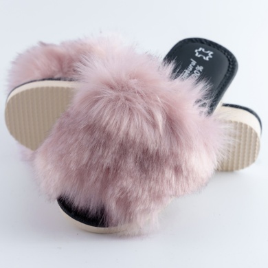 Luksusowe kapcie damskie z futrem – Ręcznie robione skórzane klapki – Ciepłe i miękkie pantofle domowe Natufeet PKO6PI