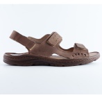 Skórzane sandały męskie brązowe – wygodne sandały letnie z regulowanymi paskami Naturfeet SM1DBR