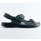 Skórzane sandały męskie czarne – wygodne sandały letnie z regulowanymi paskami Naturfeet SM1BL