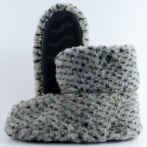 Ciepłe kapcie z naturalnej wełny unisex – Naturfeet BU1BEA bambosze wełniane ze sznurkiem pantera