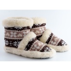 Ciepłe kapcie z naturalnej wełny – zimowe bambosze unisex z antypoślizgową podeszwą Naturfeet BU2BR