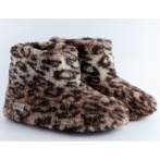 Ciepłe kapcie z naturalnej wełny unisex – Naturfeet BU1PA bambosze wełniane w cętki