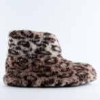 Ciepłe kapcie z naturalnej wełny unisex – Naturfeet BU1PA bambosze wełniane w cętki