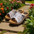 Drewniaki damskie NATURFEET– skórzane klapki na drewnianej podeszwie - Piękno i Elegancja DKO5WH