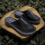 Damskie Klapki Naturfeet KKC1BL ze Skóry Naturalnej – Komfort, Styl i Oddychalność Czarne