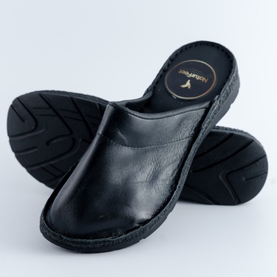 Damskie Klapki Naturfeet KKC1BL ze Skóry Naturalnej – Komfort, Styl i Oddychalność Czarne
