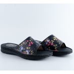 Skórzane damskie klapki Naturfeet KKO5U z kwiatowym wzorem – komfort i elegancja