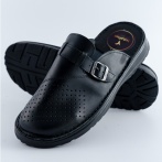 Skórzane Klapki Męskie Naturfeet KMC2BL z Zapięciem – Komfort i Styl