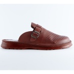 Skórzane Klapki Męskie Naturfeet KMC2BR z Zapięciem – Komfort i Styl