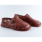 Naturfeet KSM5BR Skórzane Sandały Męskie z Odkrytą Piętą Zakryte Sandały – Wygoda i Przewiewność na Lato