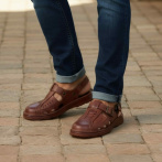 Naturfeet KSM5BR Skórzane Sandały Męskie z Odkrytą Piętą Zakryte Sandały – Wygoda i Przewiewność na Lato