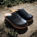 Męskie chodaki medyczne Naturfeet PREMIUM – skóra naturalna, wkładka z drewna topolowego, podeszwa amortyzująca PU MM1BL