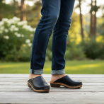 Męskie chodaki medyczne Naturfeet PREMIUM – skóra naturalna, wkładka z drewna topolowego, podeszwa amortyzująca PU MM1BL