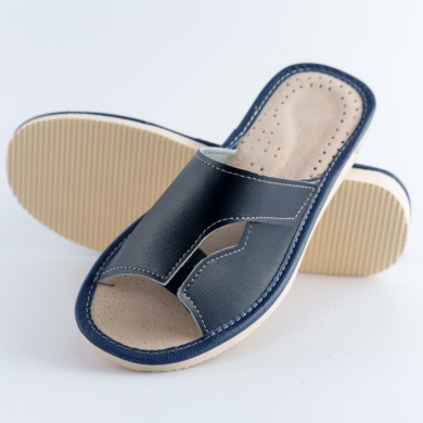 Damskie skórzane kapcie Naturfeet PKO12 na rzep – idealne na haluksy i wysokie podbicie