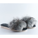 Luksusowe kapcie damskie z futrem – Ręcznie robione skórzane klapki – Ciepłe i miękkie pantofle domowe Natufeet PKO6GR