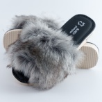 Luksusowe kapcie damskie z futrem – Ręcznie robione skórzane klapki – Ciepłe i miękkie pantofle domowe Natufeet PKO6GR