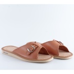 Damskie skórzane kapcie Naturfeet PKO9 – regulowane idealne też na wysokie podbicie