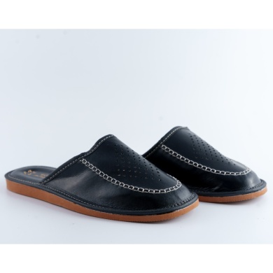 Kapcie męskie z perforacją Naturfeet PMC2BL czarne - zdjecie 2