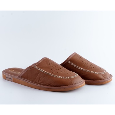 Kapcie męskie z perforacją Naturfeet PMC2BR brązowe - zdjecie 2