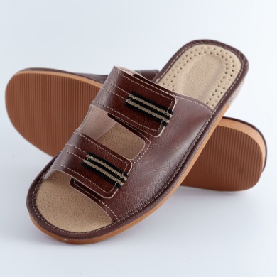 Męskie klapki Naturfeet PMO9 na rzep – kapcie idealne na wysokie podbicie i haluksy