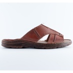 Męskie Klapki Skórzane Naturefeet brązowe – Komfortowe Letnie Obuwie KMO1BR