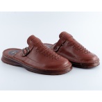 Skórzane Klapki Męskie Naturfeet KMC7BR z Zapięciem – Klasyka i Jakość