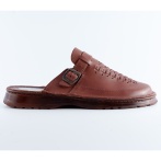 Skórzane Klapki Męskie Naturfeet KMC7BR z Zapięciem – Klasyka i Jakość