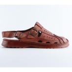 Naturfeet KSM5BR Skórzane Sandały Męskie z Odkrytą Piętą Zakryte Sandały – Wygoda i Przewiewność na Lato