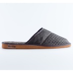 Męskie kapcie Naturfeet PMW1BL – skórzane z wełnianym wnętrzem i perforacją