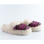 Wełniane kapcie damskie Naturfeet PBK1PI różowe bambosze