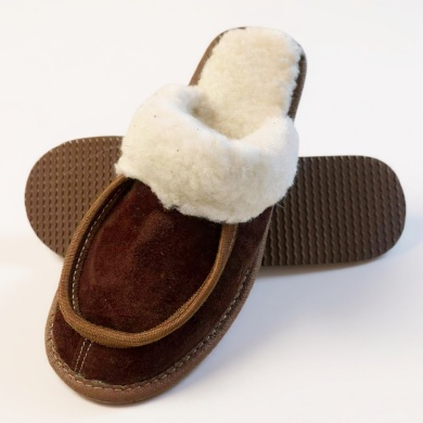 Damskie kapcie z naturalnej skóry i wełny – Naturfeet PKW8 ciepłe PREMIUM
