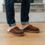 Męskie kapcie Naturfeet PMW8 – skórzane z wełnianym wnętrzem