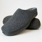 Męskie Kapcie z Naturalnego Filcu Wełnianego – Naturfeet PMW9BL czarne