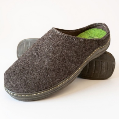 Męskie Kapcie z Naturalnego Filcu Wełnianego – Naturfeet PMW9BR brązowe