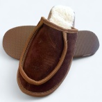 Męskie kapcie Naturfeet PMW8 – skórzane z wełnianym wnętrzem