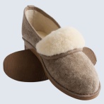 Ciepłe kapcie z filcu i wełny Naturfeet PBK2BR - komfortowe bambosze brązowe