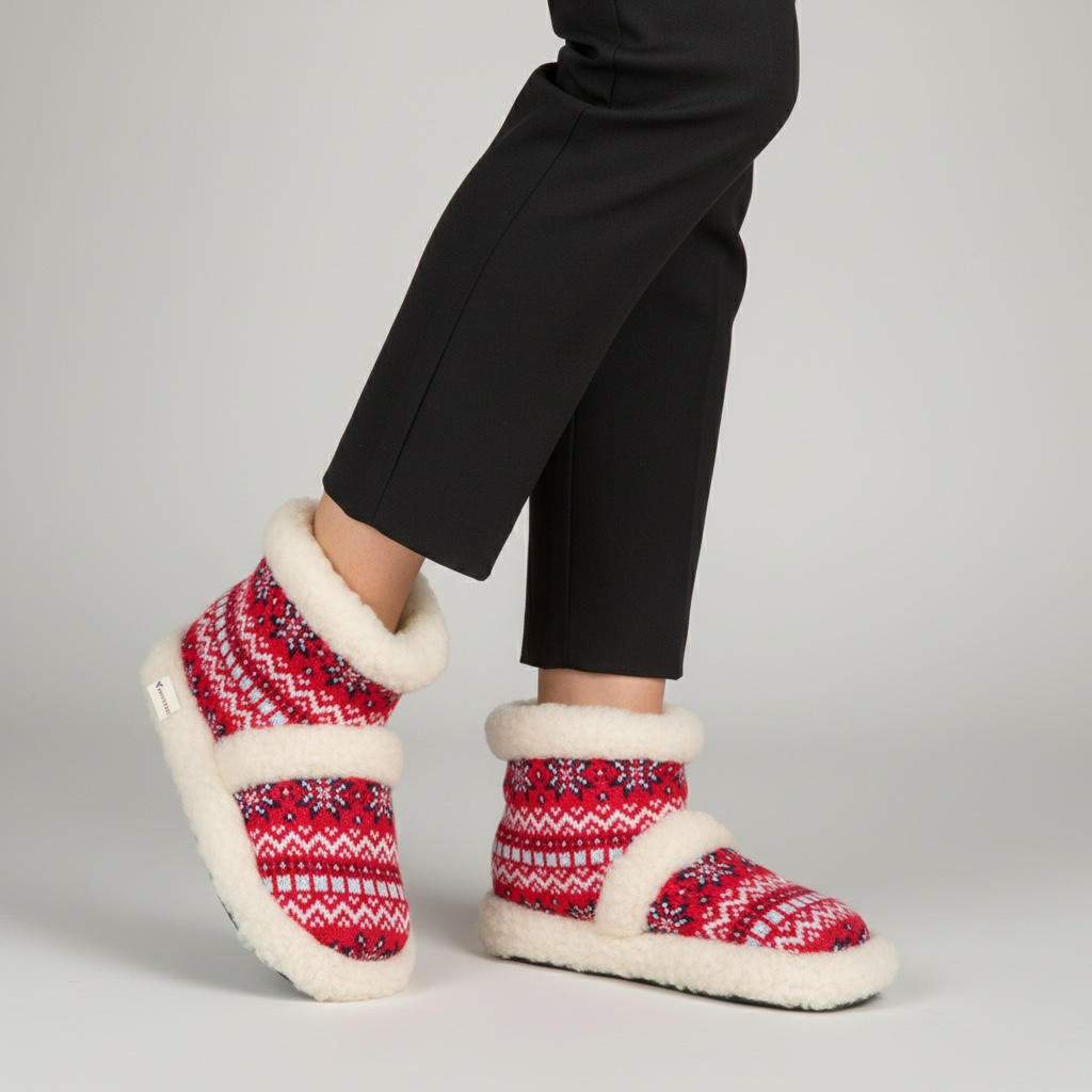 Bambosze damskie Naturfeet BK1RE czerwone - zdjecie 2