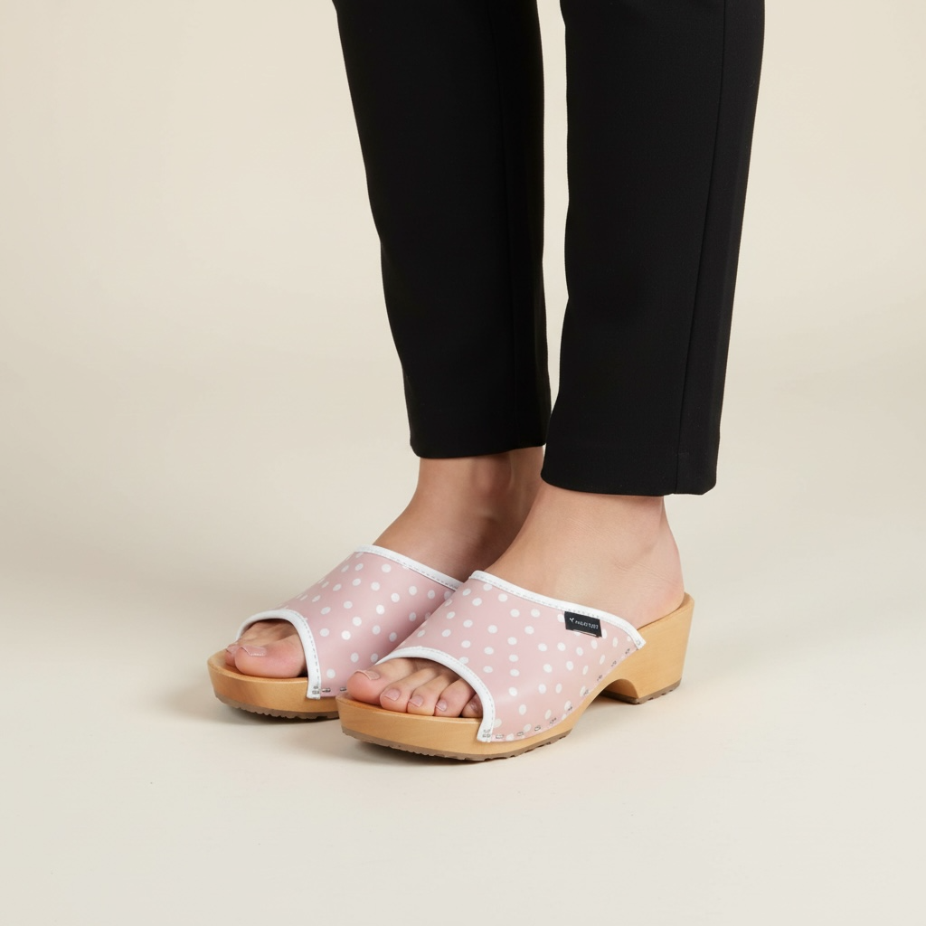 Drewniaki damskie Naturfeet DKO7PI różowe - zdjecie 2