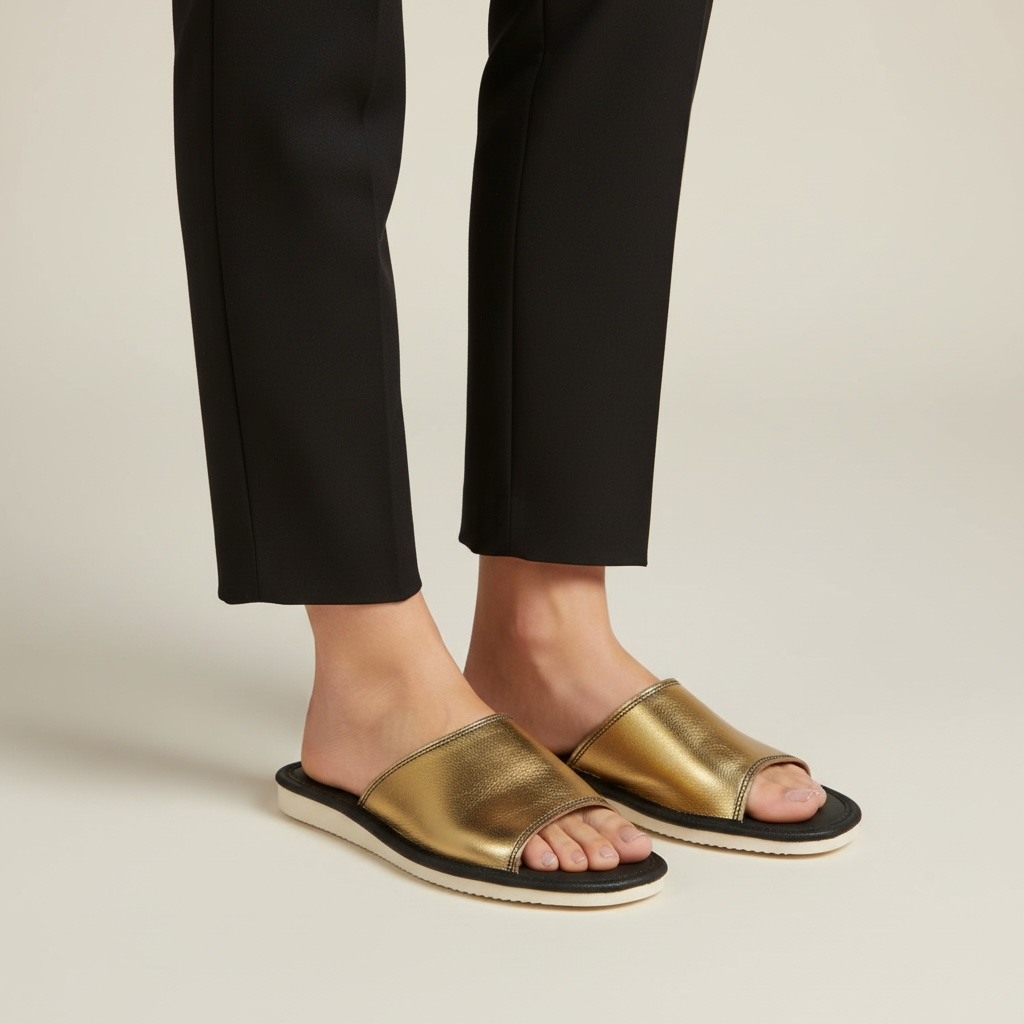 Kapcie damskie Naturfeet PKO2GO złote - zdjecie 2