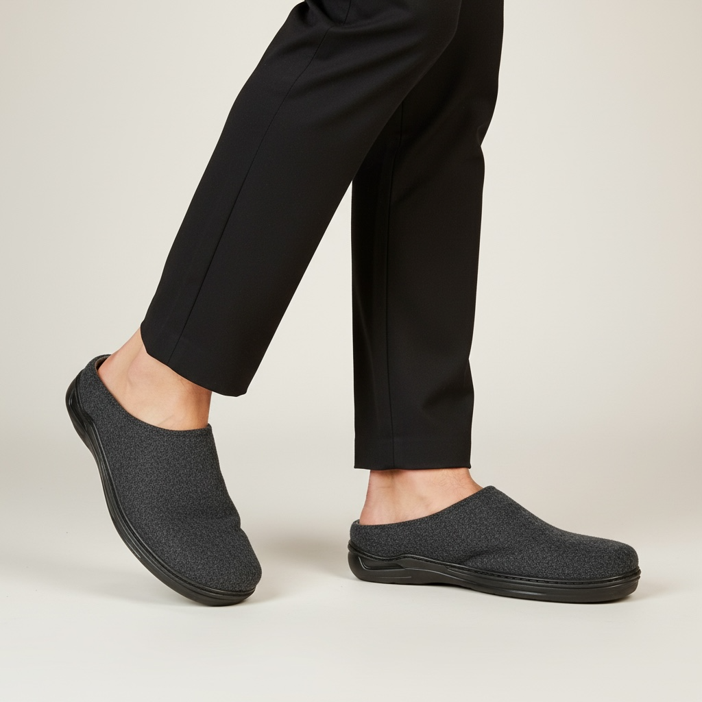 Kapcie męskie Naturfeet PMW9BL czarne - zdjecie 2